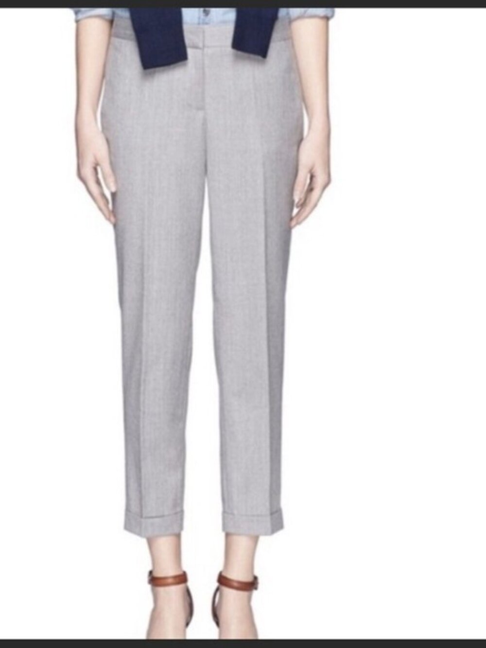 J.Crew Cafe Capri Grey Wool Pants - size 2